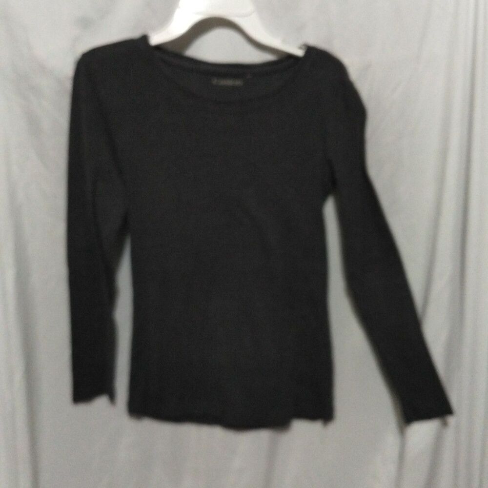 Casion Woman's Dark Grey Long Sleeve Shirt Size Xs